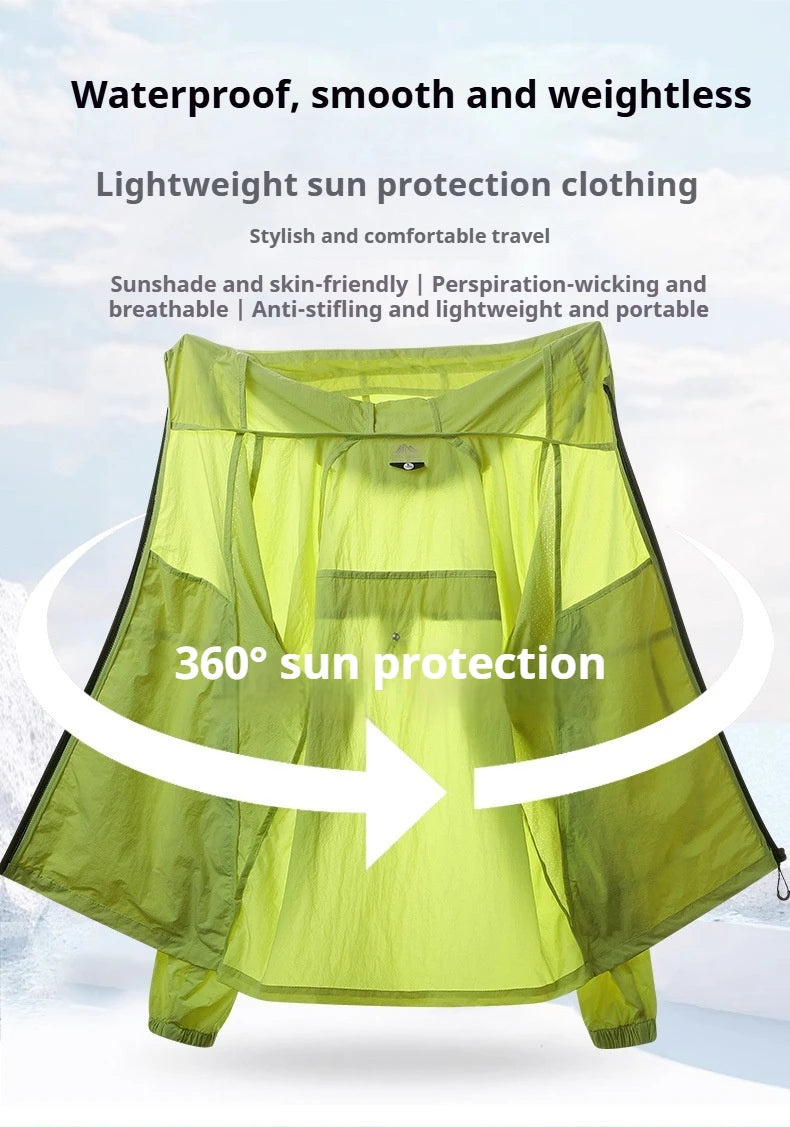Summer UV protection jacket for men and women lightweight breathable sun protection clothing, quick-drying outdoor hiking daily