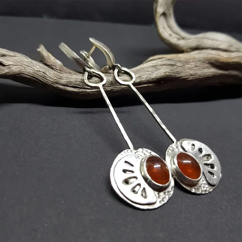Indian Tribe Statement Dangle Earrings For Women Female Jewelry Vintage Ethnic Metal Drop Earrings Long Earring Accessories