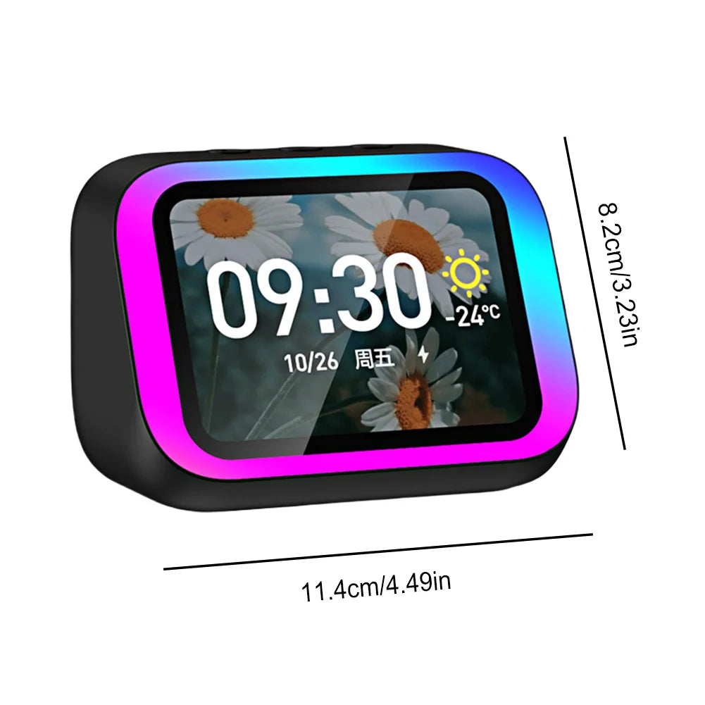 Smart Speaker with HD Display AI Voice Assistant Bluetooth 5.4 Music Player Weather Show Hands Free Calling Custom Photo Album