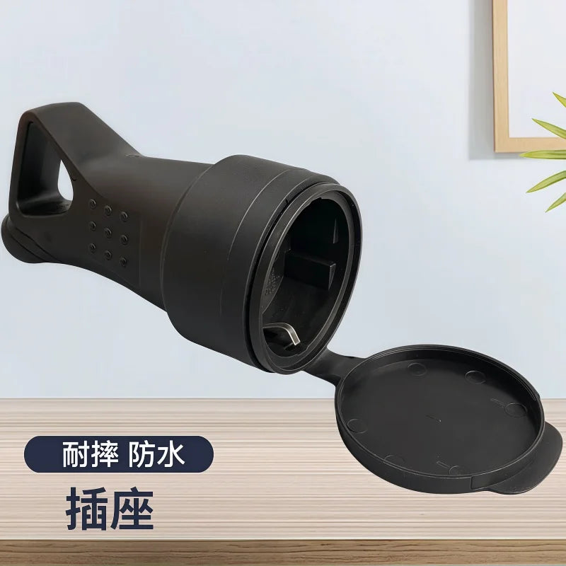 EU Rubber Waterproof Socket Plug Electrial Grounded European Connector With Cover IP54 For DIY Power Cable Cord 16A 250V