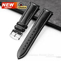 New Oil-glossy Stitching Leather Watchband Soft Band Wrist Strap 20mm 22mm Quick Release Bracelet Women Men Waterproof Wristband - Free Item Weekend (50% off).