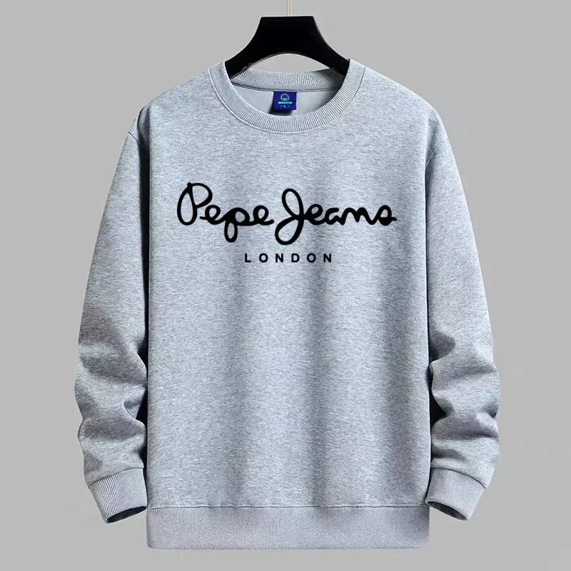 -Pepe Jeans London Vintage Round Neck Hoodie, Suitable for Both Adults and Children! Fashionable Boutique Top! Minimalist Style