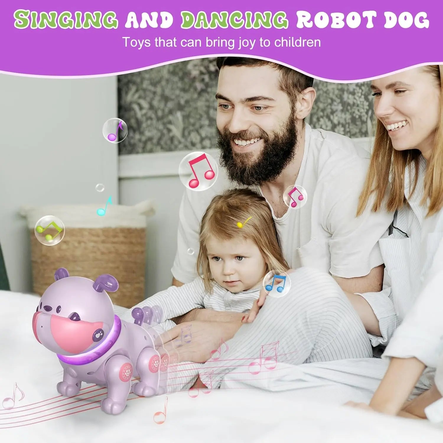 Robot  Puppy Toys for Kids,Remote Control Robot Pet,RC Robot Dog With Dancing Music Recording Function,Gift for Toddler Boy Girl