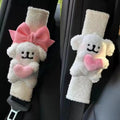 Cute love puppy car seat belt shoulder cover cute car interior girl car