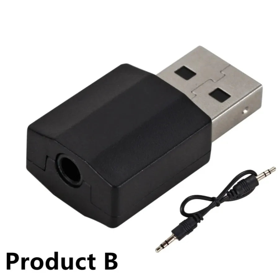 2 in 1 USB Bluetooth 5.0 Adapter Bluetooth Receiver USB Dongle Adapter Bluetooth 5.0 Audio Adapter Transmitter for Laptop Car