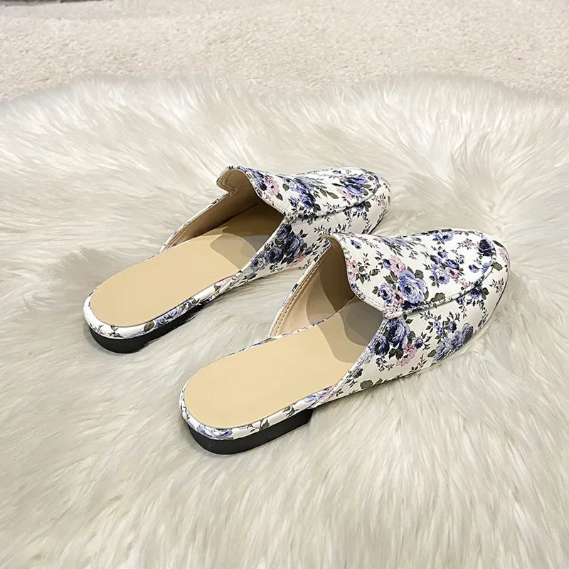 Baotou Half Slippers Women Summer Wear Muller Shoes 2025 New Flat Sandals