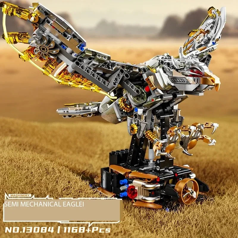MJ BLOCK Mechanical Eagle Animal Building Blocks Sets Bricks Model Assembly Decorations For Adults Teens Gifts,1168 Pieces