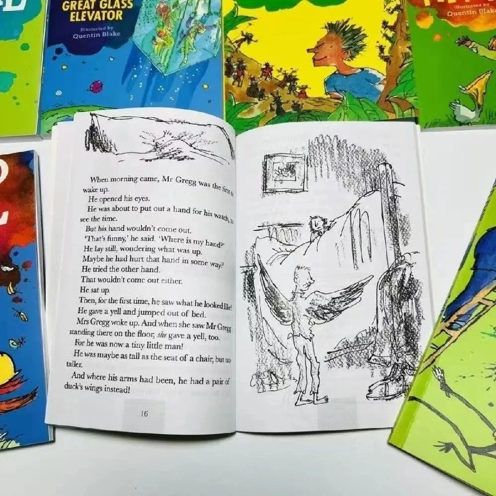 Roald Dahl Complete Set of Roald Dahl Chapters Novels Original English Version 24 Books Children's Literature