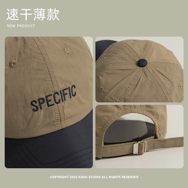 Sun-Poof Peaked Cap Men's Spring and Summer Thin Contrast Color Baseball Cap Female Hip Hop Fashion Sun Hat
