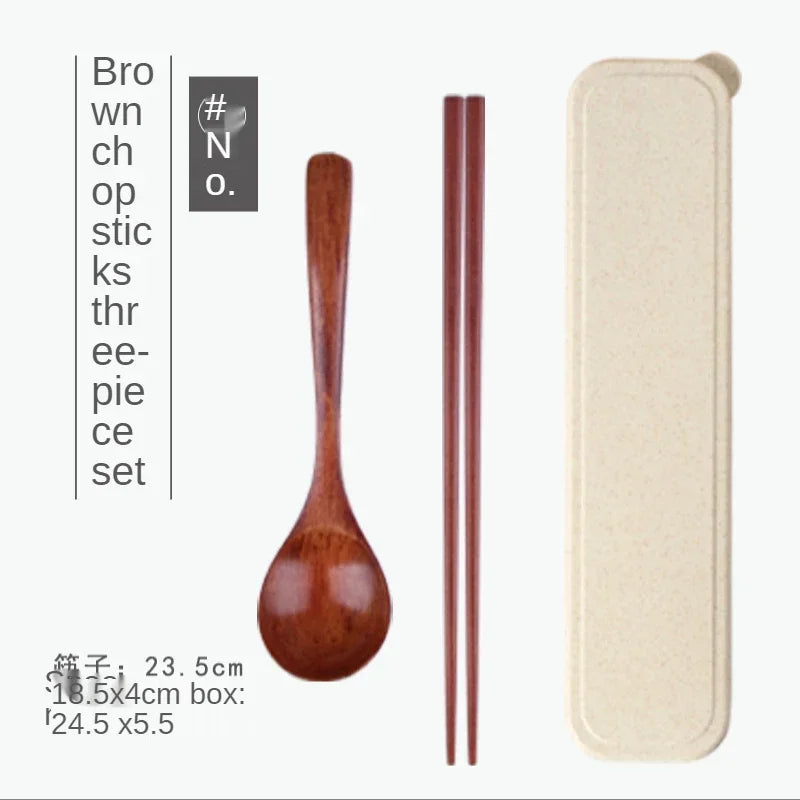 Handmade Dinnerware Cutlery for Kitchen, Wooden Spoon & Fork Dinner Kit for Rice, Soups, Cereal, Home Tableware - Free Item