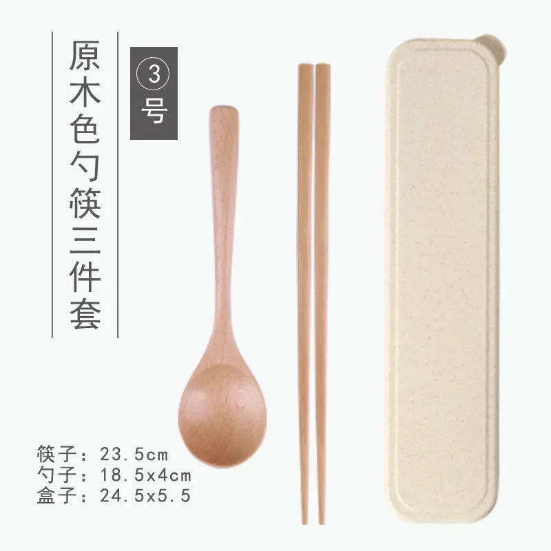 Handmade Dinnerware Cutlery for Kitchen, Wooden Spoon & Fork Dinner Kit for Rice, Soups, Cereal, Home Tableware - Free Item