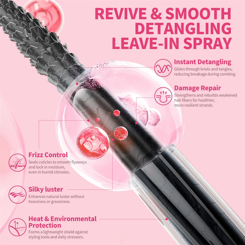 Leave In Conditioner Spray for Hair Smoothing Straightening Shiny Keratin Hair Treatment Mask Repair Damaged Dry Hair Care oil