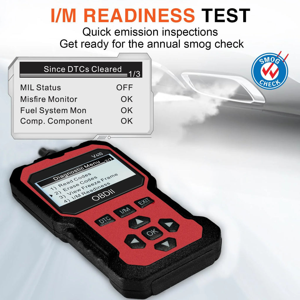Enhanced Universal Obd Ii Scanner Car Engine Fault Code Reader Can Diagnostic Scan Tool, Reads and Clears Error Codes for 1996 or Later Vehicles.