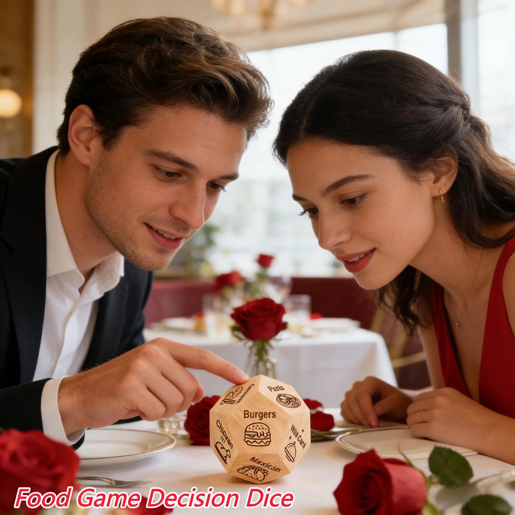 Valentines Day Gifts for Him Her,Date Night Food Decision Dice,Funny Couples Gifts for Boyfriend Girlfriend Anniversary Birthday
