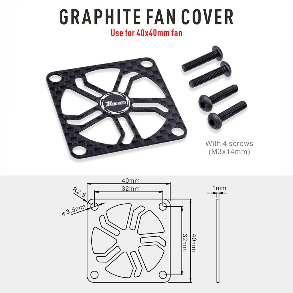 Rocket RC Fan 25mm 30mm 35mm 40mm 50mm SURPASS HOBBY Heat Dissipation Cooling Fan for For 1/10 1/8 Brushless Motor RC Car Part.