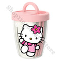 Girl Cartoon Portable Salad Cup Hello Kitty Anime Cute Food Fruit Containers with Spork Plastic Breakfast Oat Cups Birthday Gift