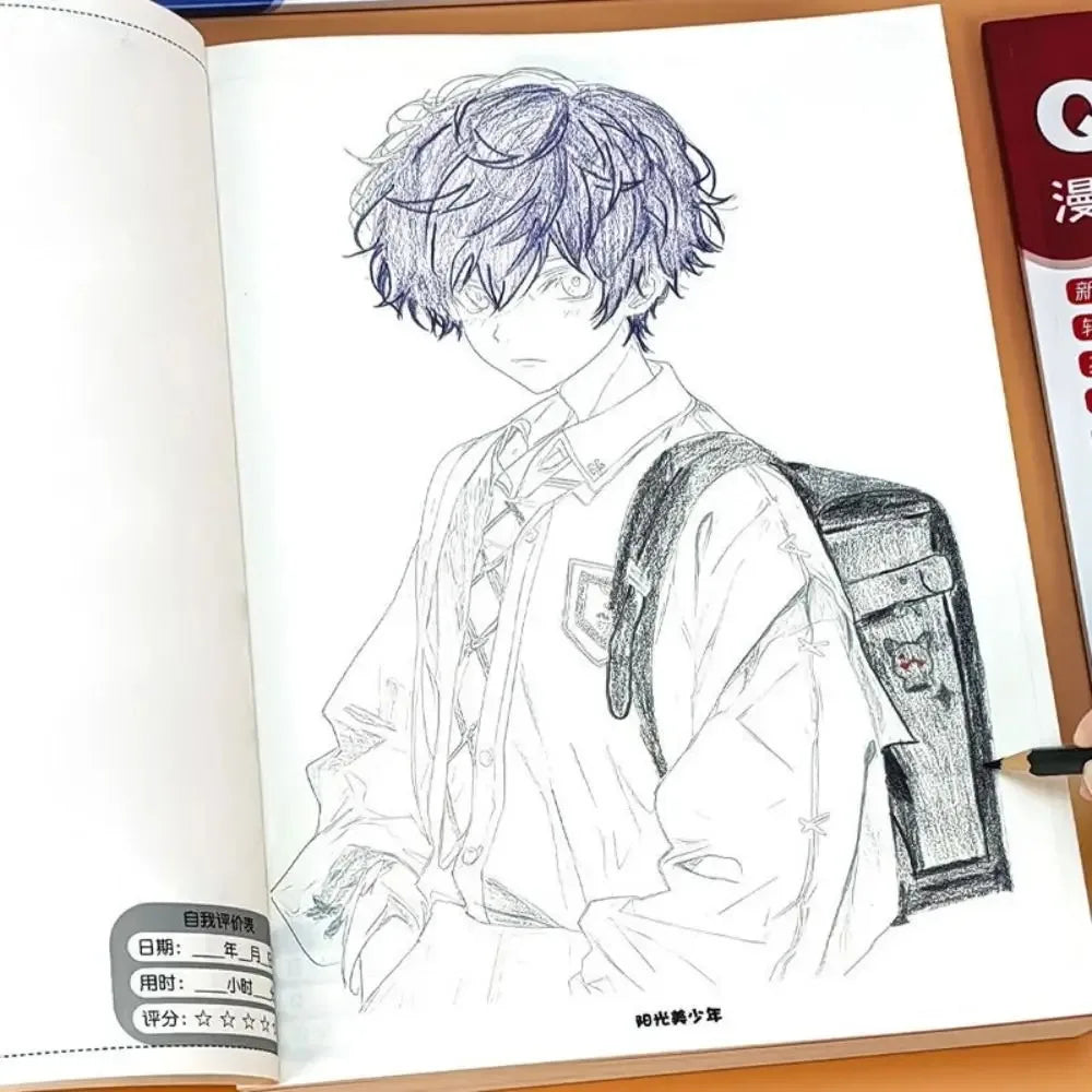 Cartoon Character Copy Anime Drawing Copy Books Material Painting Painting Exercise Book Comics Tutorial Books