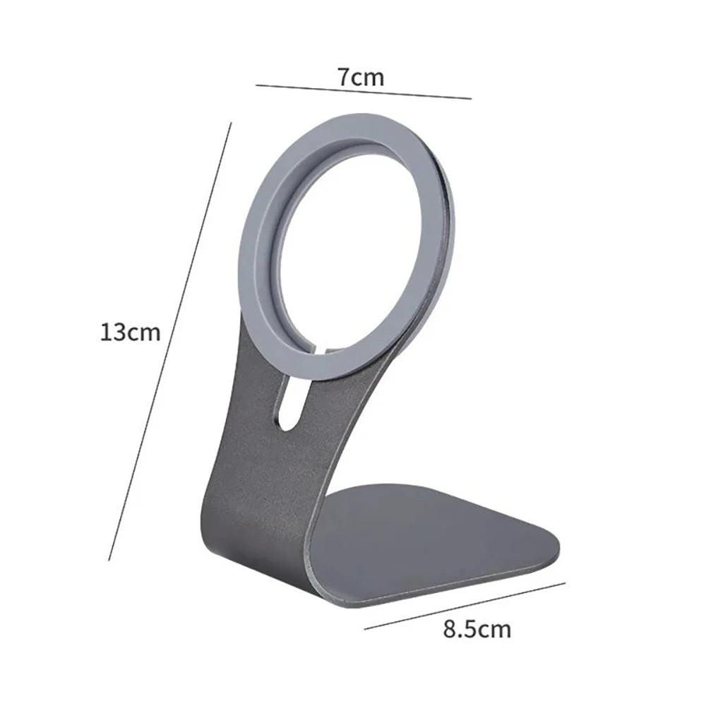 Aluminum Alloy Mobile Phone Desktop Stand Magsafe Cell Phone Magnetic Stand For IPhone 17 16 15 pro Series Fast Charging Stand - Free Item