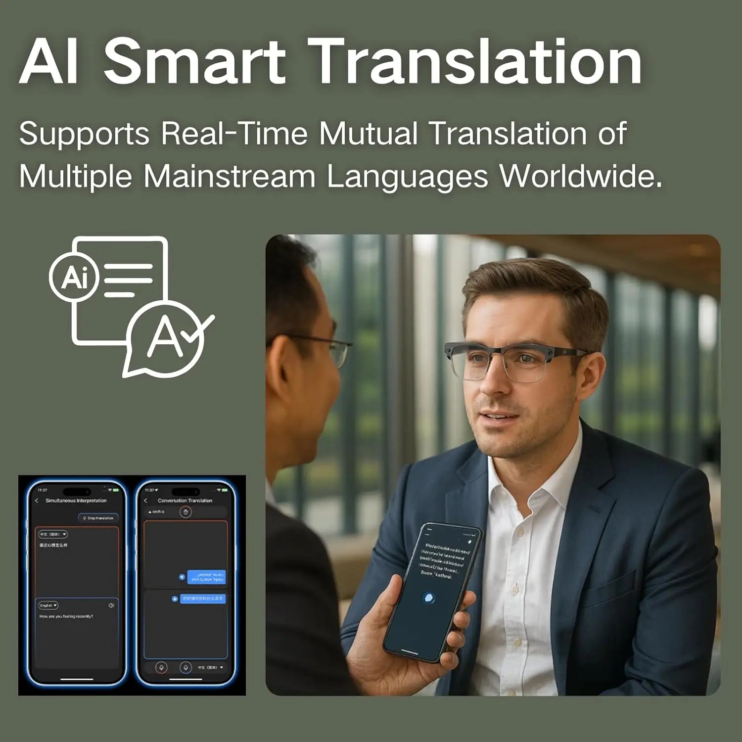 2026 New Upgrade 4K HD AI Smart Camera Glasses Video Photo Recording Bluetooth Call Translation Voice Assistant Smart Sunglasses