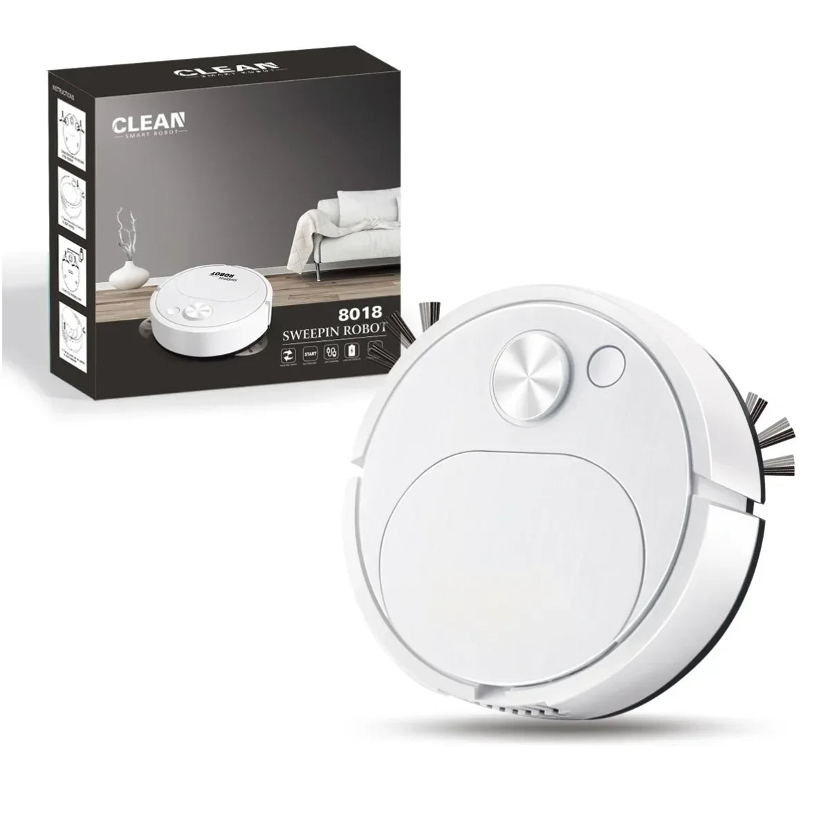 2026NEW USB Sweeping Robot Vacuum Cleaner Mopping 3 In 1 Smart Wireless 1500Pa Dragging Cleaning Sweep Floor for Home Office