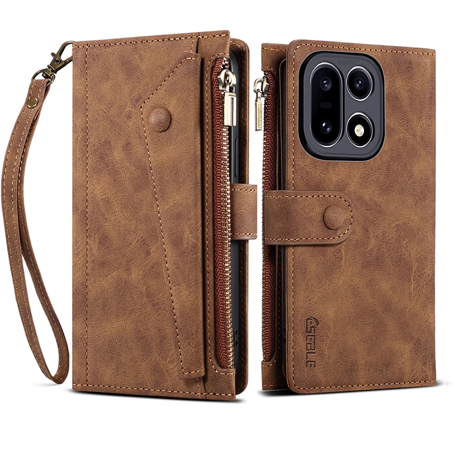 New 9 Cards Zipper Flip Leather Case For Oneplus 15 Wallet Book Mobile Phone Case With Free Rope for 1+15 Casing