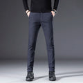 Men's Fashionable Dress Pants All-Season Cotton Blend Chino Trousers Korean Style Slim Fit Business Pants for Office Street