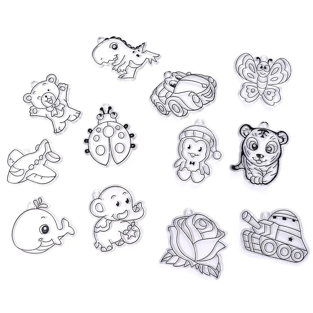 Cartoon Animals Painting Crafts Art Craft Window Painting  Filing Drawing Board Sun Catcher Hanger Suncatchers Craft