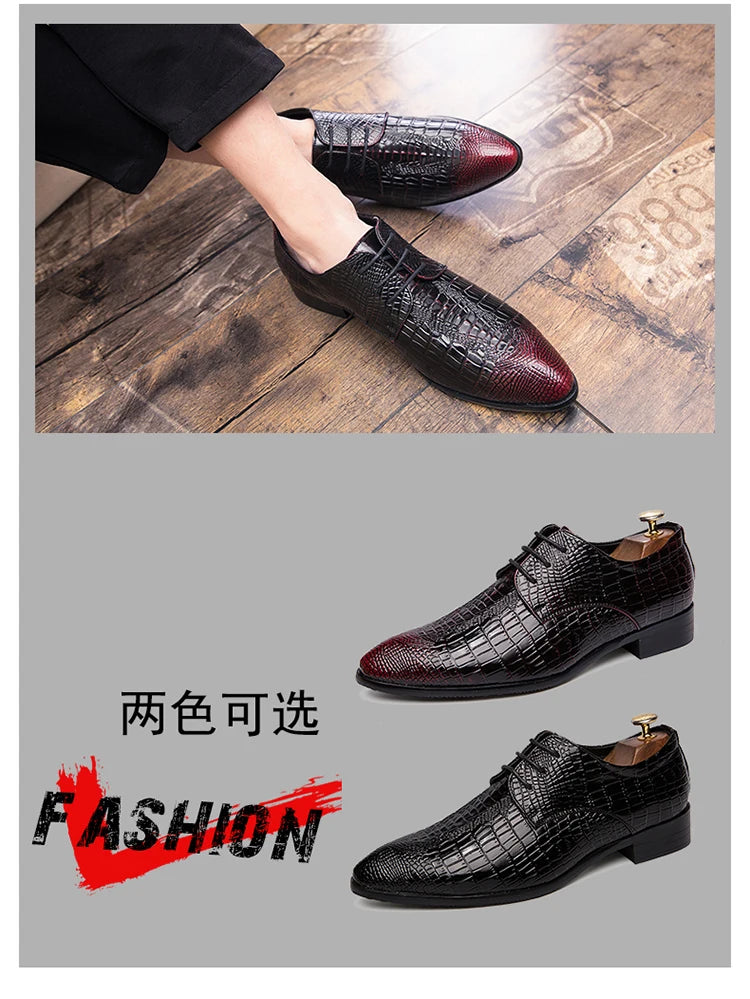 Men's Dress Shoes Classic Wedding Casual Business Shoes For Men Trend Party Social Office Leather Shoes Male
