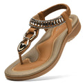 Womens T-Strap Flip Flop Thong Sandals Beach Shoes for Women Comfortable Summer Dressy Flat Sandals
