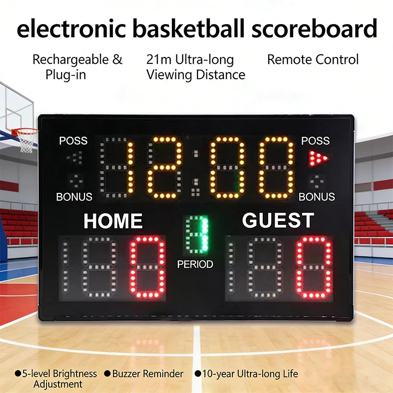 Sports Basketball Game Electronic Table Tennis  Football Tennis , Electronic Scoreboard Charging with tirpod