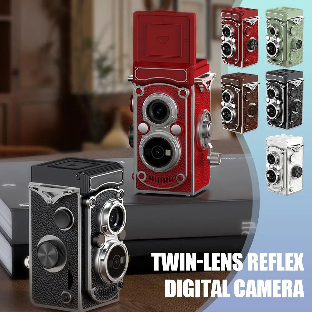 Retro Camera Twin-lens reflex digital camera Function Manual Joystick Operation Simulated retro portable mini CCD camera