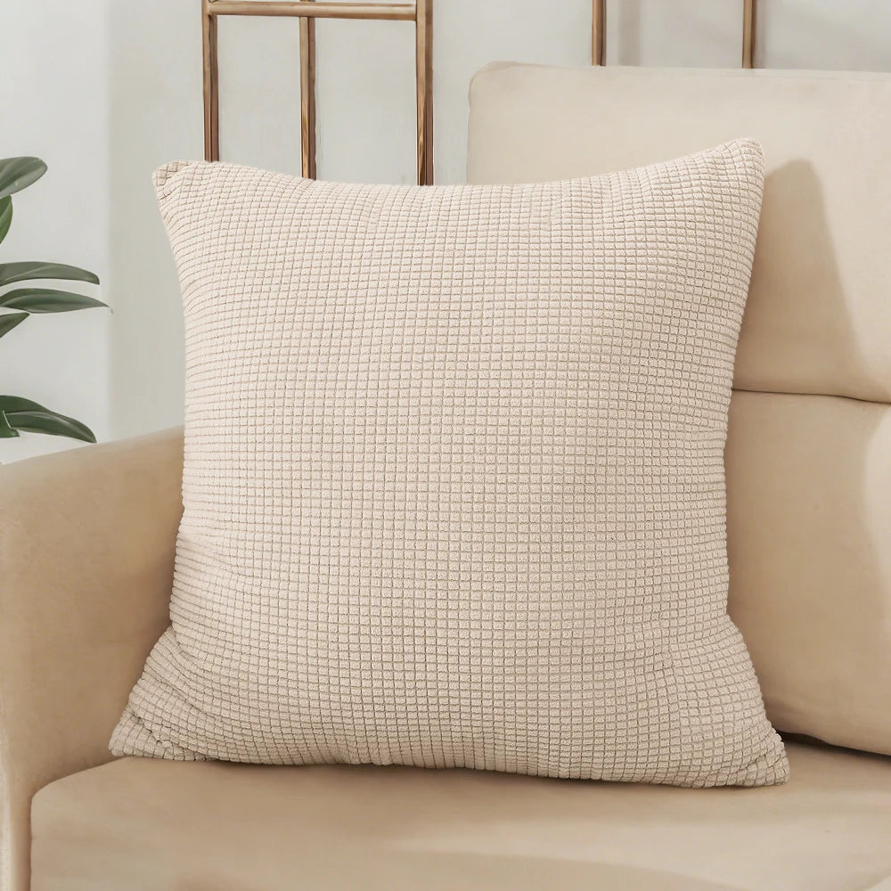 40x40 45x45 50x50 Solid Color Jacquard Pillow Cover for Sofa Office Waist Cushion Cover Home Decorative Pillowcase Decoration