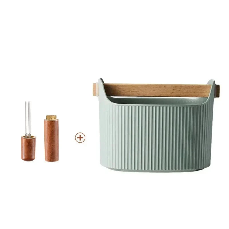 Coffee Knock Box Large Capacity Espresso Grounds Container Powder Beveled Residue Dump Bucket Barista Accessories Maker Tools