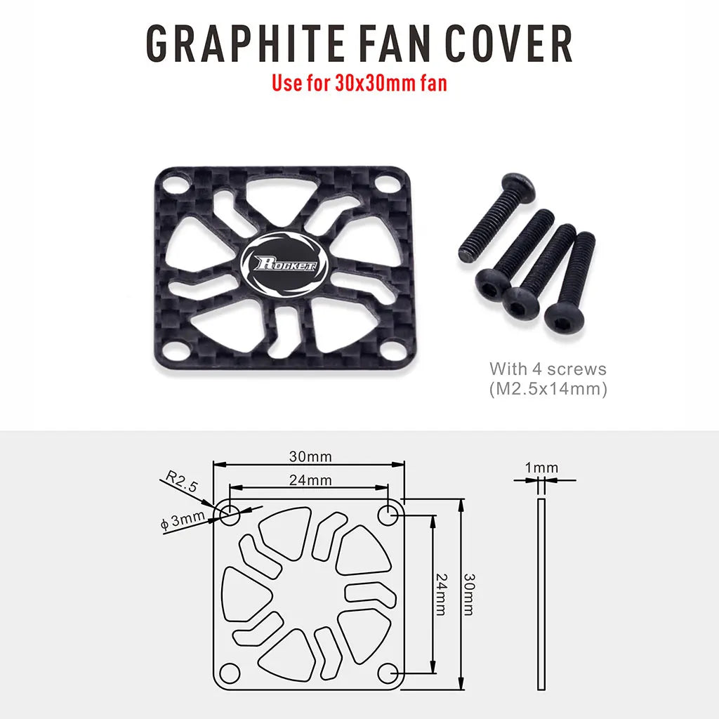 Rocket RC Fan 25mm 30mm 35mm 40mm 50mm SURPASS HOBBY Heat Dissipation Cooling Fan for For 1/10 1/8 Brushless Motor RC Car Part.