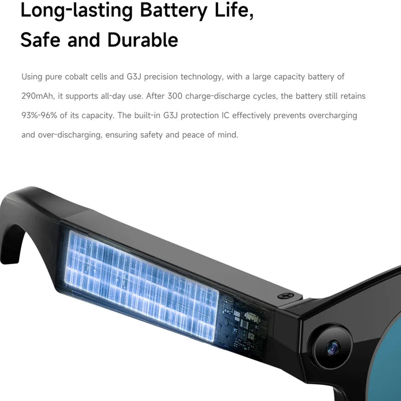 AI Smart Glasses 8K HD Camera 1200W Pixels SunGlasses Multifunctional Bluetooth Call Voice Assistant Music Translation Glasses
