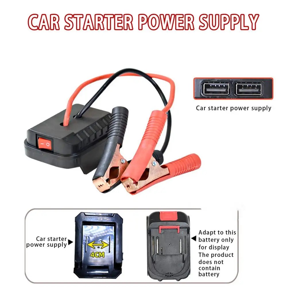 Car Battery Jump Starter Lithium Battery Jumper Box Converter Charger Portable D ual USB Battery Pack Quick Charging Car Booster