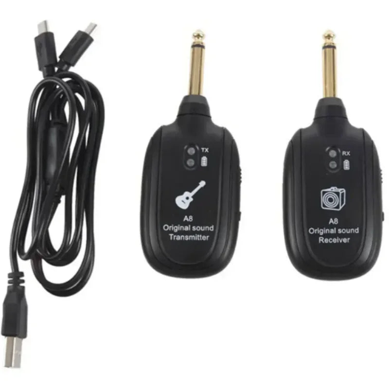 Wireless Guitar System Built in 4 channels Wireless Guitar TransmitterReceiver for Electric Guitar Bass Violin