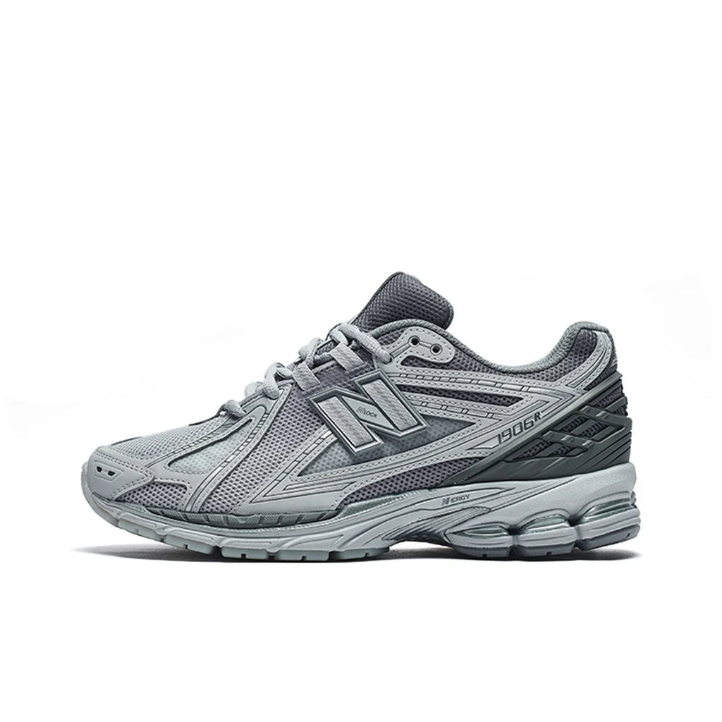 New Balance NB 1906R - Comfortable, versatile, shock-absorbing, low-cut casual running shoe for men and women, gray color.