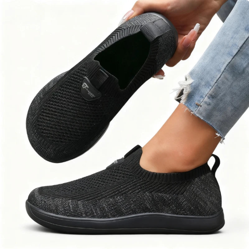 Wide Toe Flat Shoes for Women Lightweight Comfortable Fashion Walking Shoes New Minimalist Mesh Causal Sneakers Zapatos De Mujer