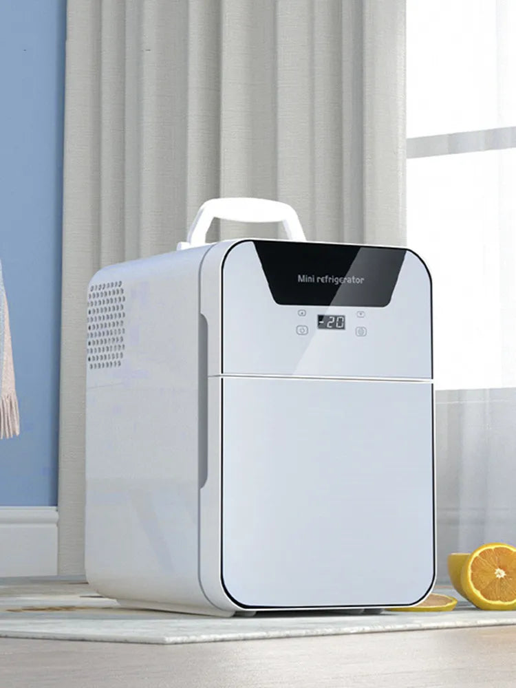 20-Liter Mini Mini Refrigerator Household Student Cosmetics Car Home Dual-Use Refrigeration Portable Digital Display Compressor