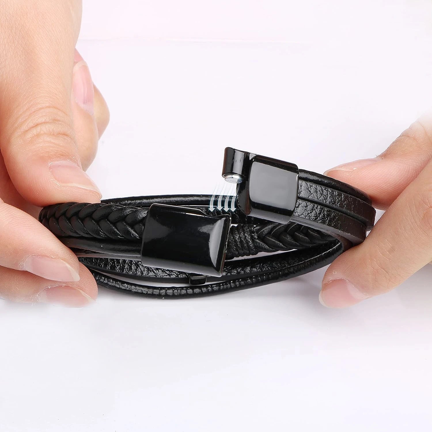 Valentine's Day Gifts for Him, Birthday Gifts for Man, To My Man Gift Bracelets for Man Leather Bracelets for Boyfriend Husband,