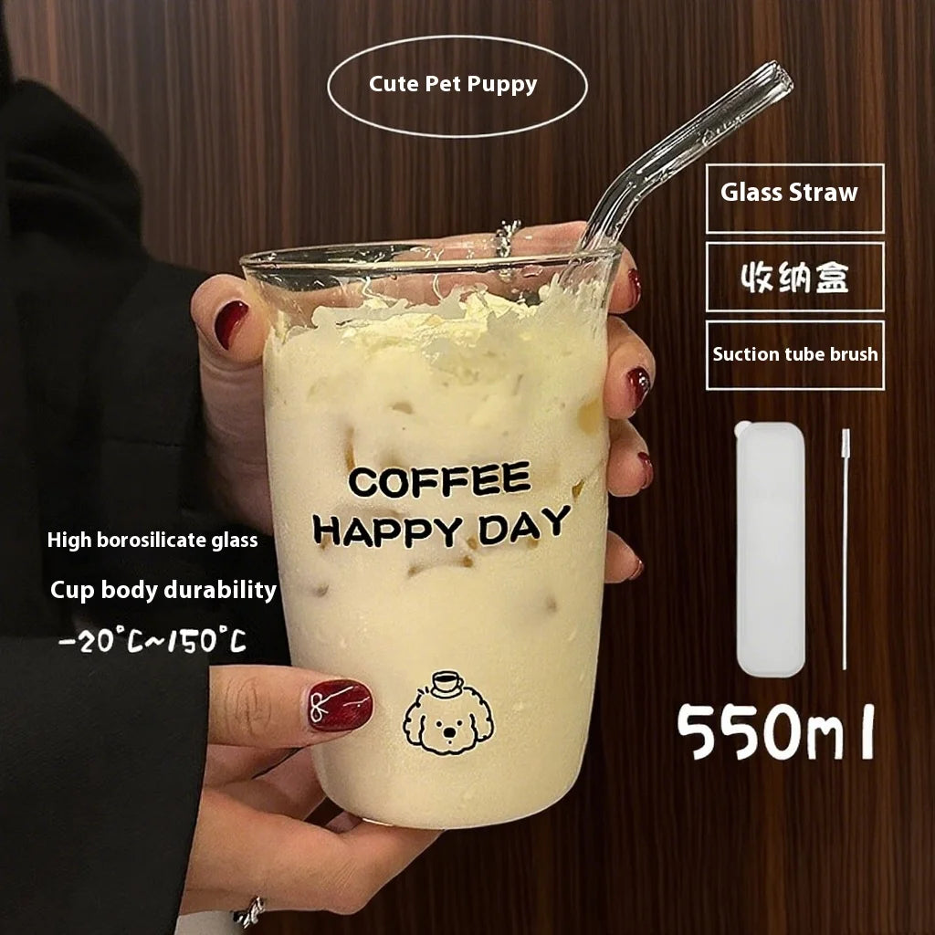 Gianxi High Borosilicate Glass Cup For Household Use Heat-Resistant Water Cup High Aesthetic Coffee Cup