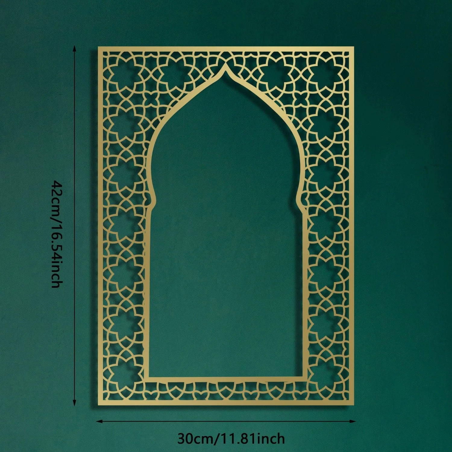 Islamic Metal Wall Art with Arabic Calligraphy: 1 PC Ideal for Ramadan & Eid Home Decor