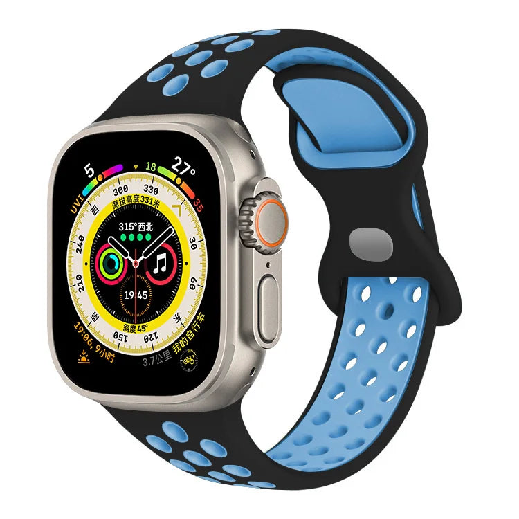 Strap For Apple Watch Ultra 7 8 9 41mm 45mm 40 44 42mm for nike sport Band iWatch serie SE 6 49mm Silicone Breathable bracelet