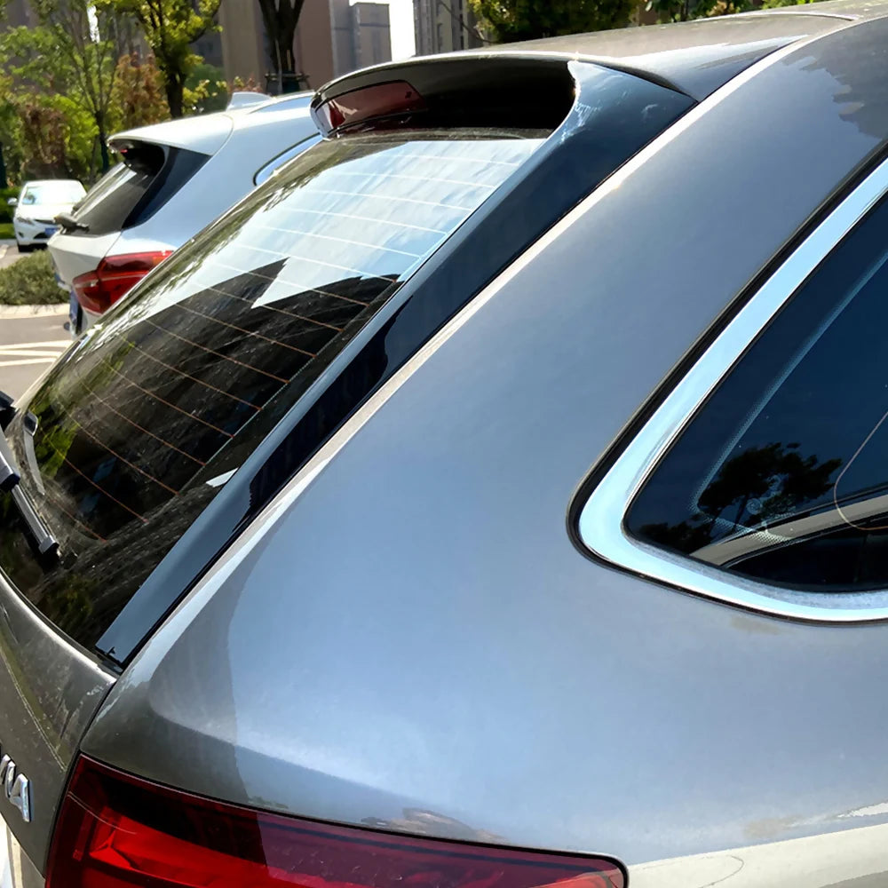 For Car Skoda Octavia Estate 2014-2019 Gloss Black Auto Replacement Parts Pair Canard Splitter Rear Window Side Spoiler Wing