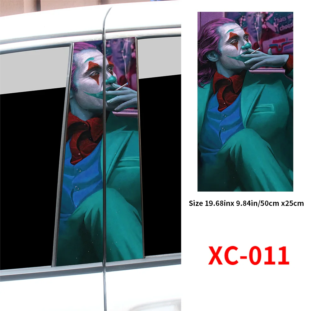 Car Joker Stickers Funny DIY Auto B-pillar Waterproof Sunscreen Decoration Cover Scratches Playing Card Vinyl Decals Accessories