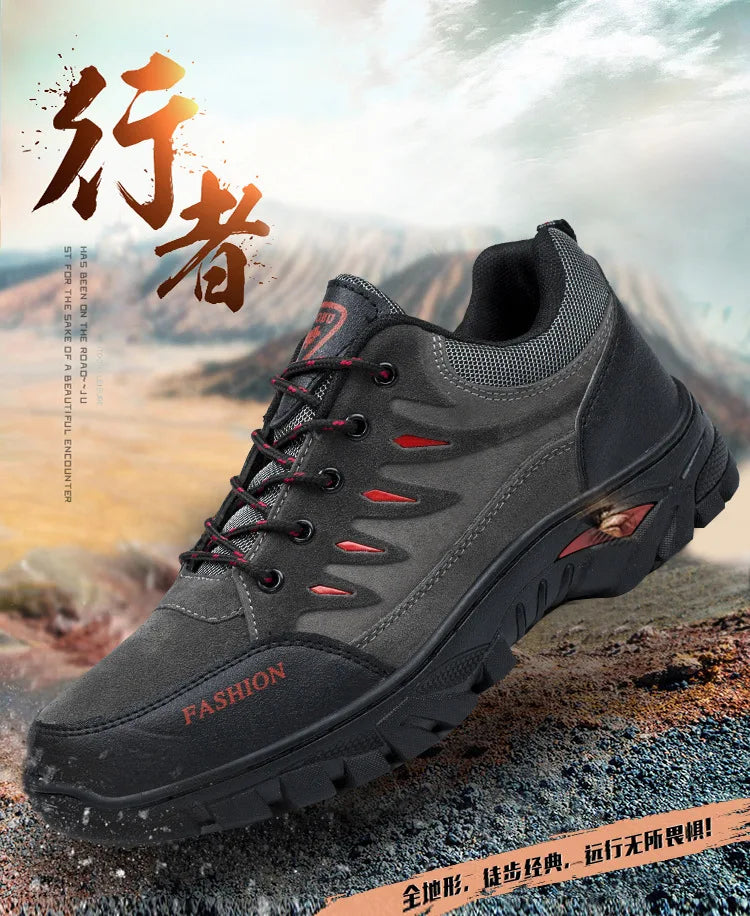 Men's Outdoor Sports Shoes Casual Waterproof Non-Slip Work Boots Warm Cotton Trendy Shoes Breathable Comfortable All-Season - Free Item Weekend (50% off).