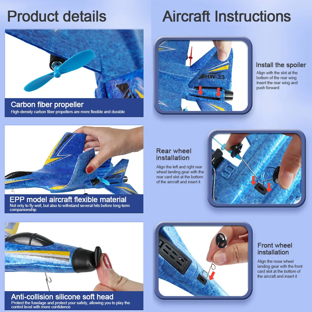 RC Plane SU-27 Aircraft Remote Control Helicopter 2.4G Airplane EPP Foam RC Vertical Plane Children Toys Gifts