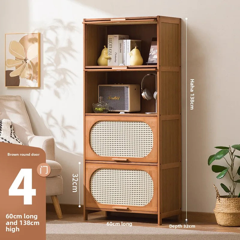 Bookshelf Shelf Floor-to-ceiling bookcase Living room against the wall Multi-layer storage cabinet Locker Simple bedroom