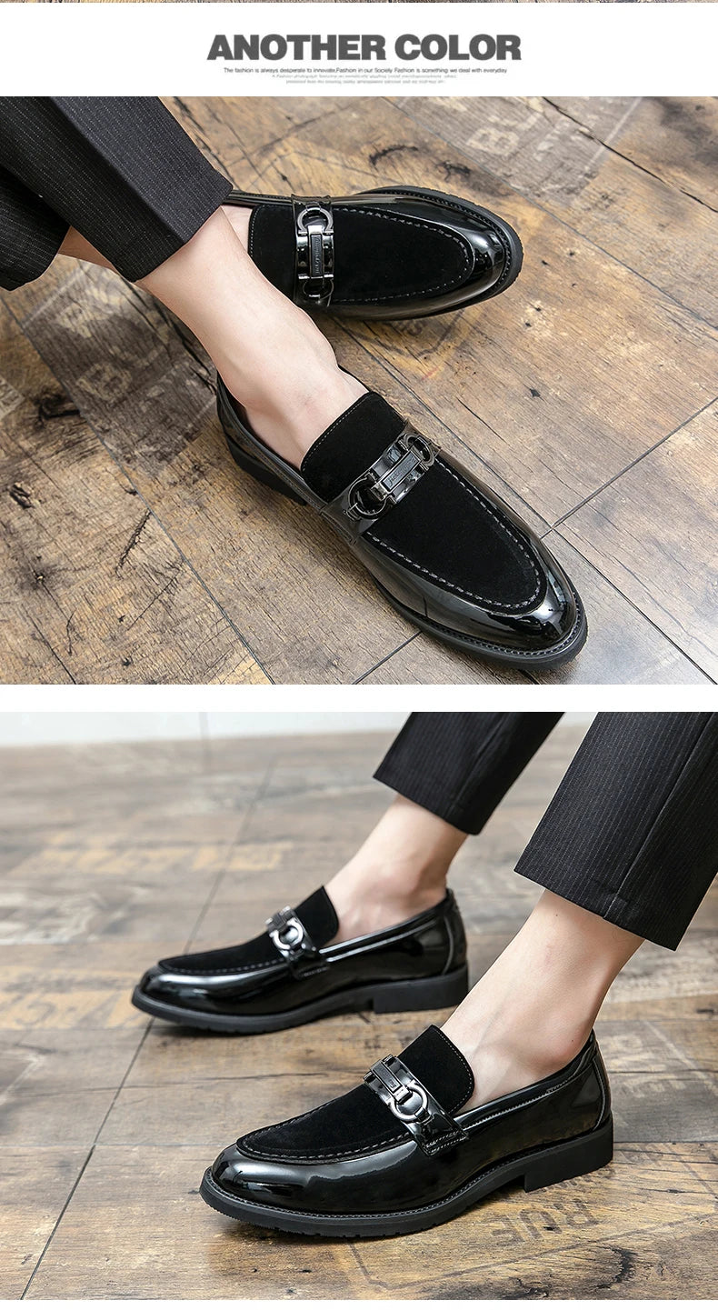 Men's Dress Shoes Trend Office Social Leather Shoes For Men Large Size 48 Casual Business Wedding Formal Shoes Male